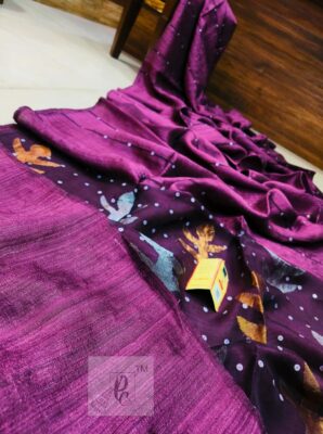 Pure Matka Silk Sarees With Blouse (35)