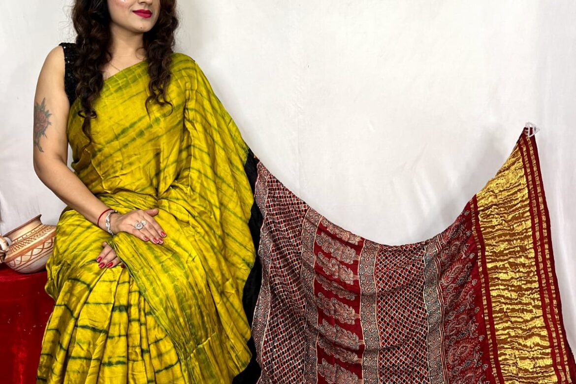 Pure Modal Silk Shibori Sarees (10)