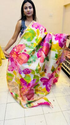 Pure Tussar Silk Floral Prints (14)