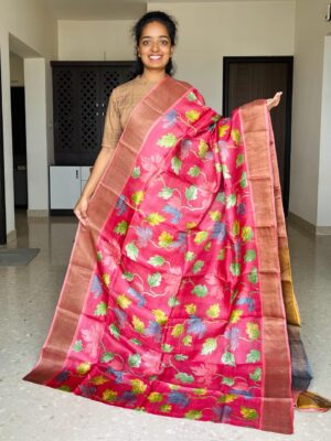 Pure Tussar Silk Printed Sarees (1)