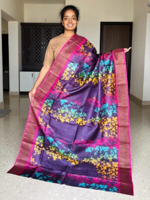 Pure Tussar Silk Printed Sarees (10)