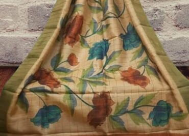 Pure Tussar Silk Printed Sarees (4)