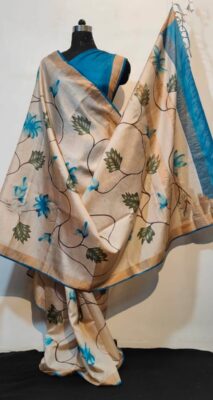 Pure Tussar Silk Sarees With Blouse (4)