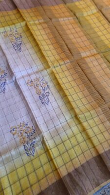 Pure Tussar Silk Sarees With Contrast Blouse (16)