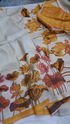 Pure Tussar Silk Without Border (1)