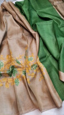 Pure Tussar Silk Without Border (4)