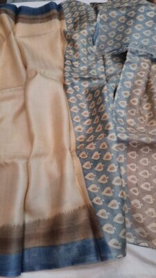 Pure Tussar Silk Without Border (5)