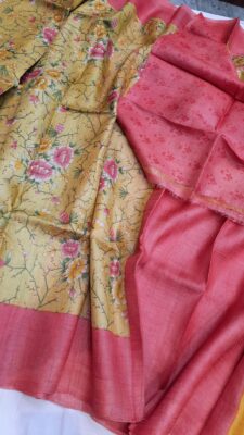Pure Tussar Silk Without Border (6)