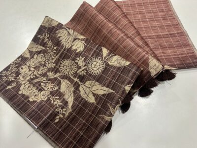 Shaded Jute Tussar Sarees With Smart Prints (7)