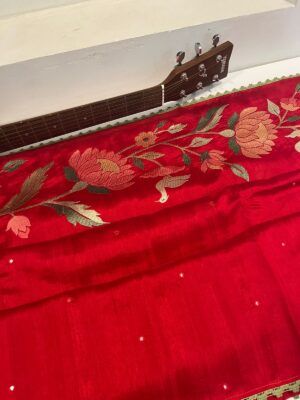 Vibrant Tussar Silk Embroidary Sarees (15)