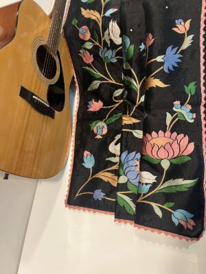 Vibrant Tussar Silk Embroidary Sarees (9)