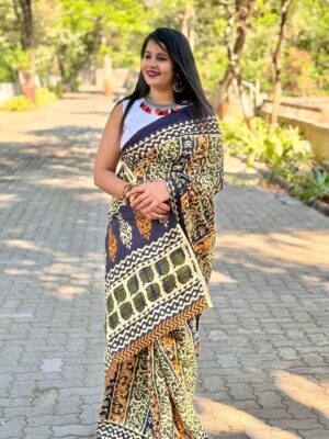 Mulmul Cotton Sarees With Blouse (6)