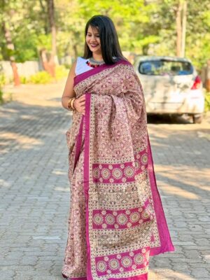 Mulmul Cotton Sarees With Blouse (8)