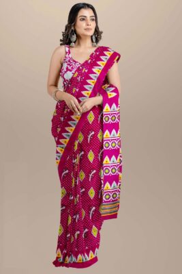 Pure Mulmul Cotton Sarees With Blouse (20)