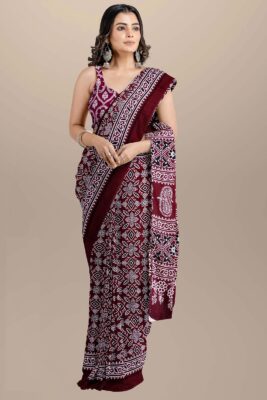 Pure Mulmul Cotton Sarees With Blouse (21)
