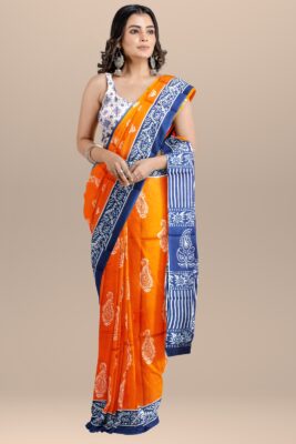 Pure Mulmul Cotton Sarees With Blouse (25)