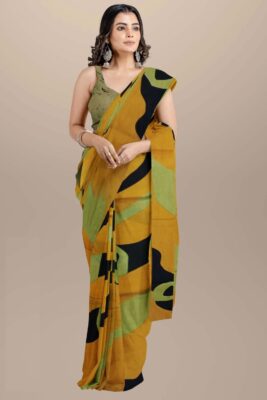 Pure Mulmul Cotton Sarees With Blouse (3)