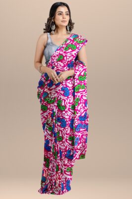 Pure Mulmul Cotton Sarees With Blouse (32)