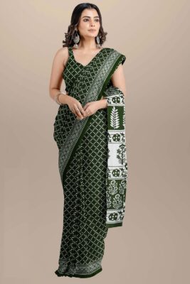 Pure Mulmul Cotton Sarees With Blouse (37)