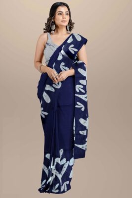 Pure Mulmul Cotton Sarees With Blouse (6)