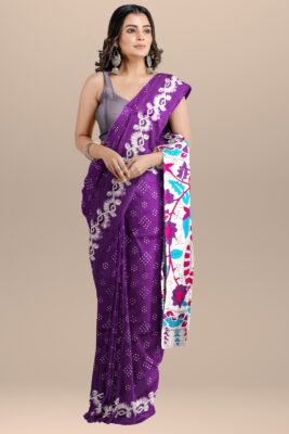 Pure Mulmul Cotton Sarees With Blouse (7)
