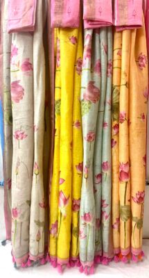 Exclusive Summer Collection Linen Sarees (5)