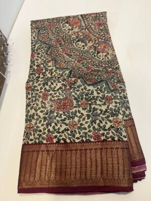 Handloom Maheshwari Silk Sarees With Madhubani Prints (18)