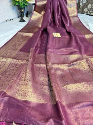 Linen Banarasi Silk Sarees (10)