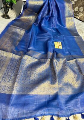 Linen Banarasi Silk Sarees (13)