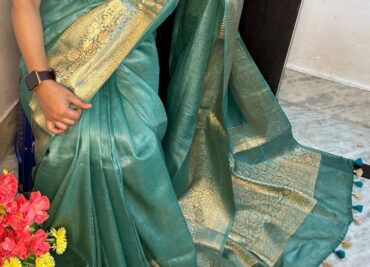 Linen Banarasi Silk Sarees (14)