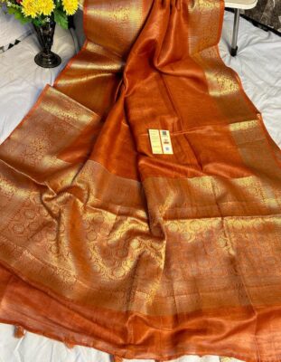 Linen Banarasi Silk Sarees (5)