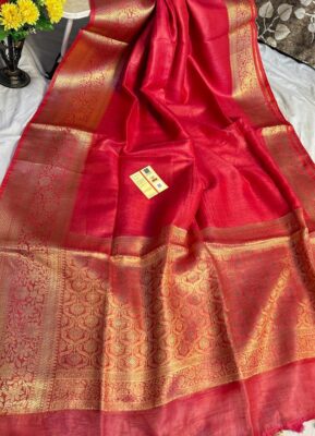 Linen Banarasi Silk Sarees (8)