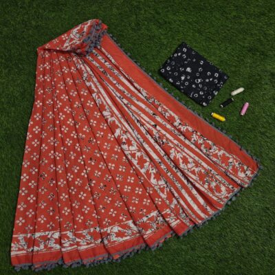 Pure Mul Mul Cotton Sarees With Blouse (59)