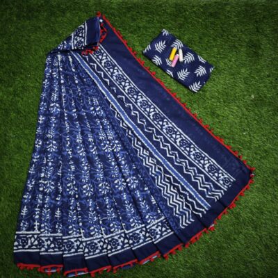 Pure Mul Mul Cotton Sarees With Blouse (60)