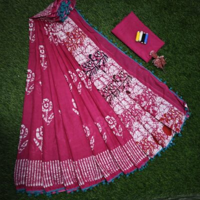 Pure Mul Mul Cotton Sarees With Blouse (68)