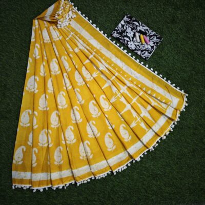 Pure Mul Mul Cotton Sarees With Blouse (70)