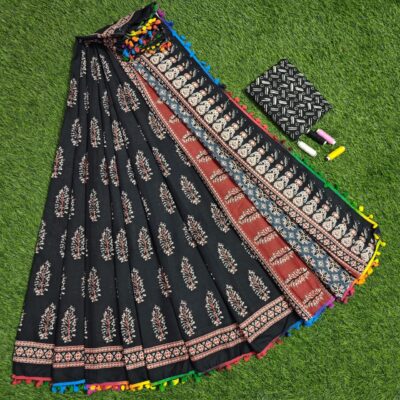 Pure Mul Mul Cotton Sarees With Blouse (78)