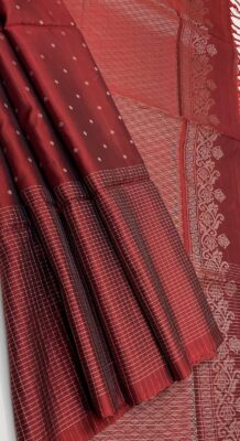 Pure Handloom Checked Soft Silk Sarees (14)