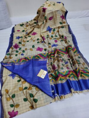 Pure Handloom Kalamkari Designs Tussar Silk Sarees (22)