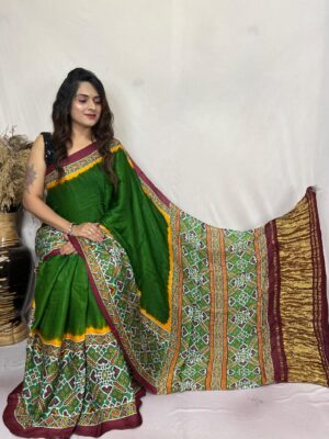 Pure Modal Silk Patola Printed Sarees (4)