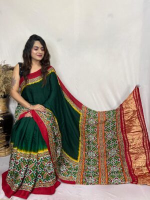 Pure Modal Silk Patola Printed Sarees (5)