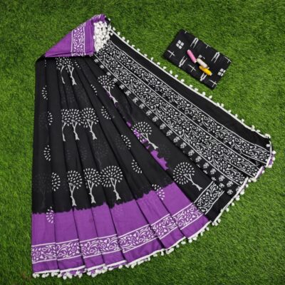 Pure Mul Mul Cotton Sarees With Blouse (10)