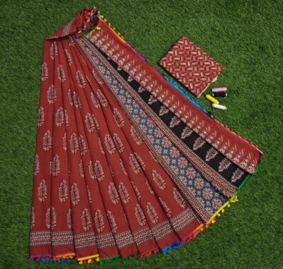 Pure Mul Mul Cotton Sarees With Blouse (14)