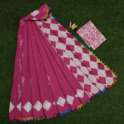 Pure Mul Mul Cotton Sarees With Blouse (15)