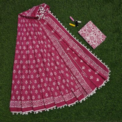 Pure Mul Mul Cotton Sarees With Blouse (16)