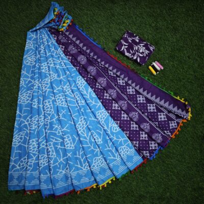 Pure Mul Mul Cotton Sarees With Blouse (19)