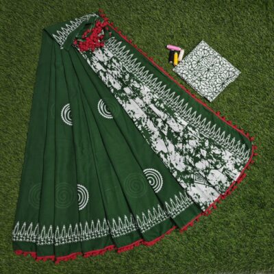 Pure Mul Mul Cotton Sarees With Blouse (21)