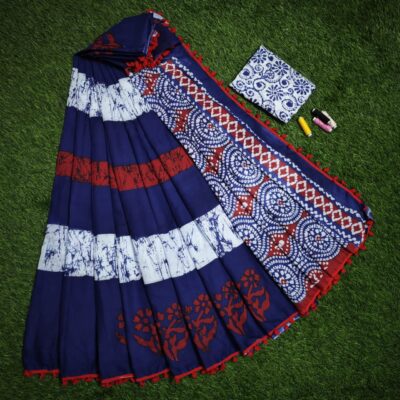 Pure Mul Mul Cotton Sarees With Blouse (24)