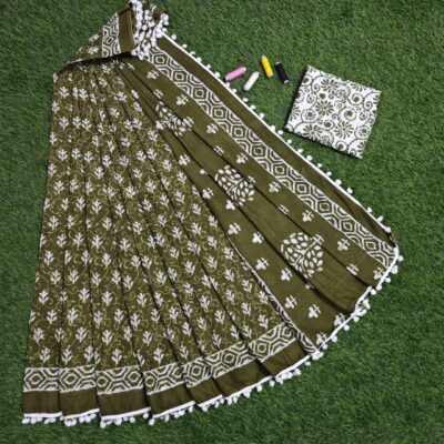 Pure Mul Mul Cotton Sarees With Blouse (25)