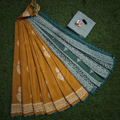 Pure Mul Mul Cotton Sarees With Blouse (26)